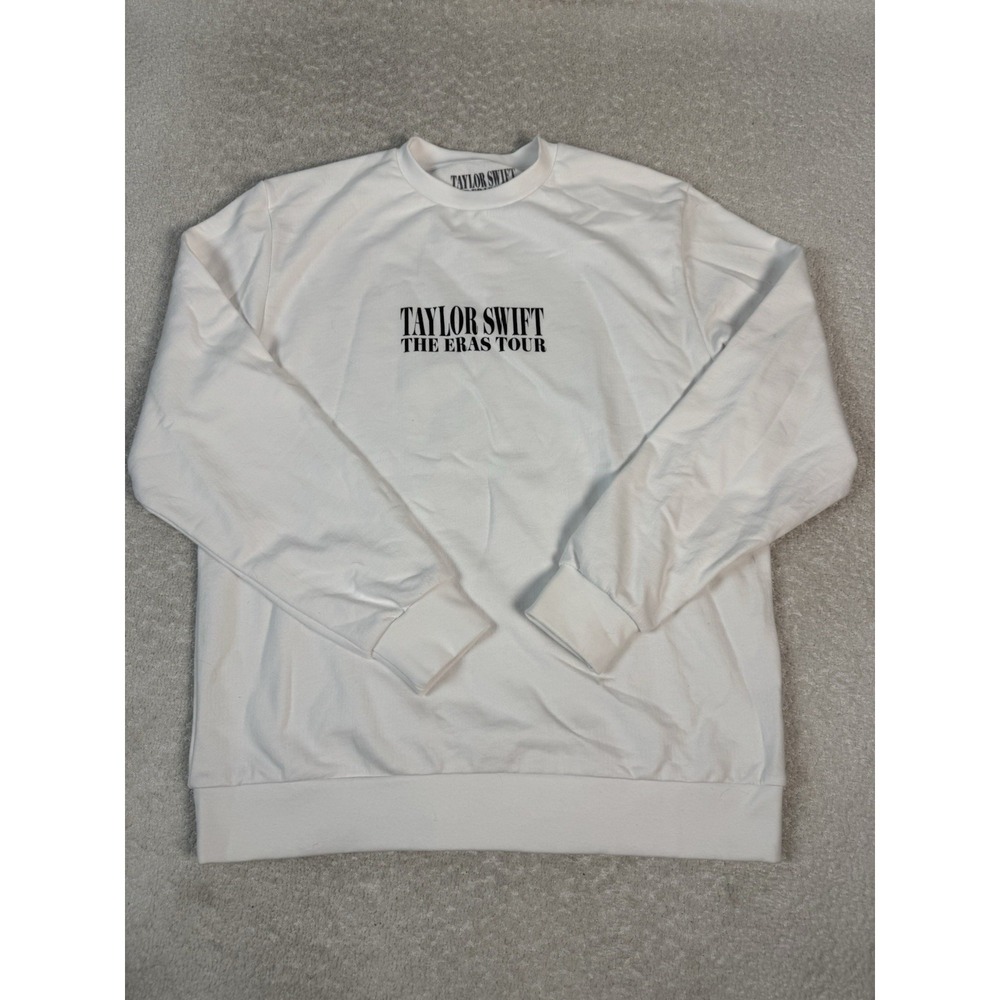 Taylor Swift The Eras Tour White Crew Neck Sweater‎ Medium oversized Last USA